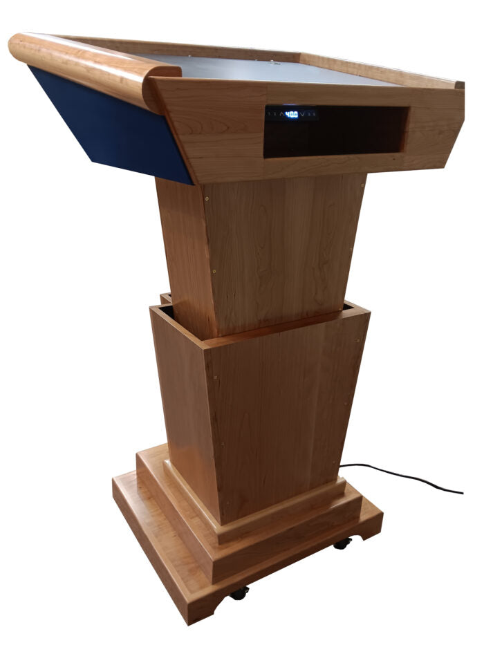 Executive Wood Modern Titan Lift™ Height Adjustable Lectern - TTN435-LIFT