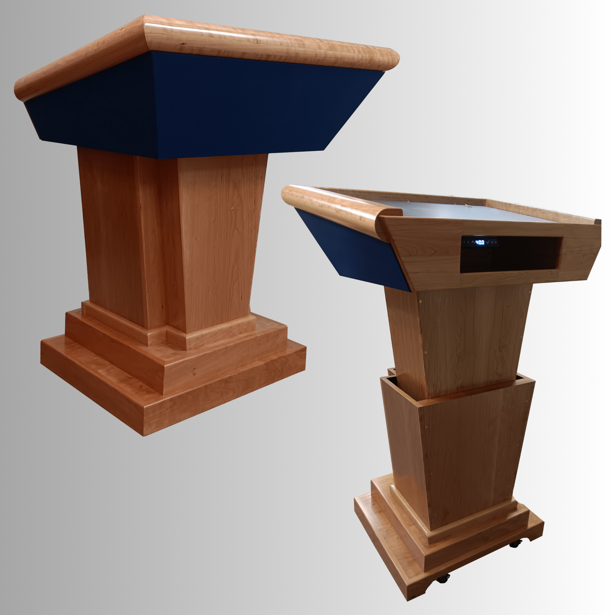 Executive Wood Modern Titan Lift™ Height Adjustable Lectern - TTN435-LIFT