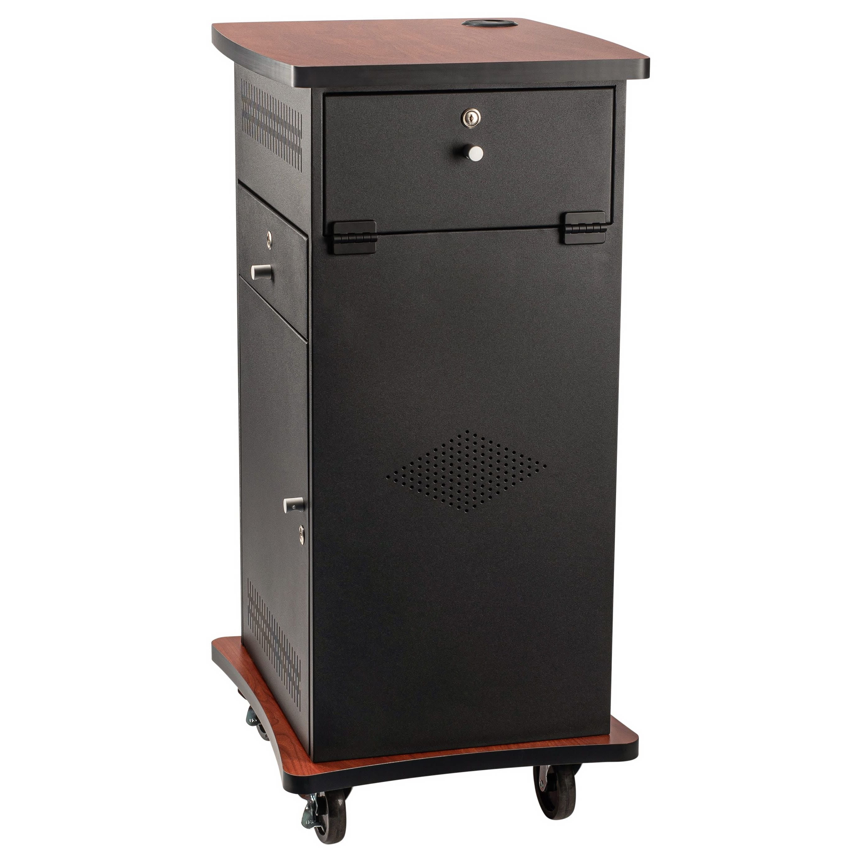 Oklahoma Sound Wizard Multimedia AV Cart | Presentation Cart with HDMI & VGA