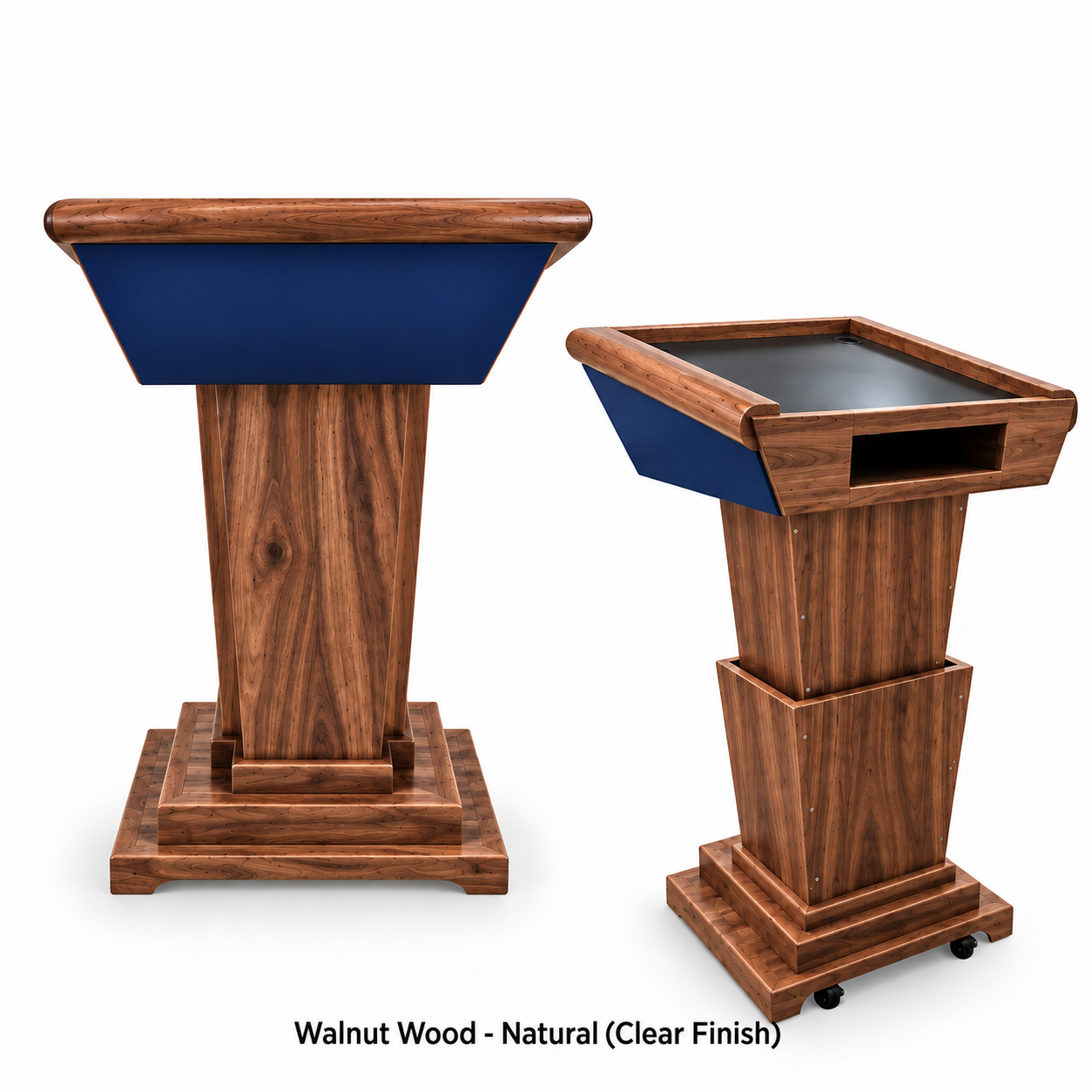 Executive Wood Modern Titan Lift™ Height Adjustable Lectern - TTN435-LIFT