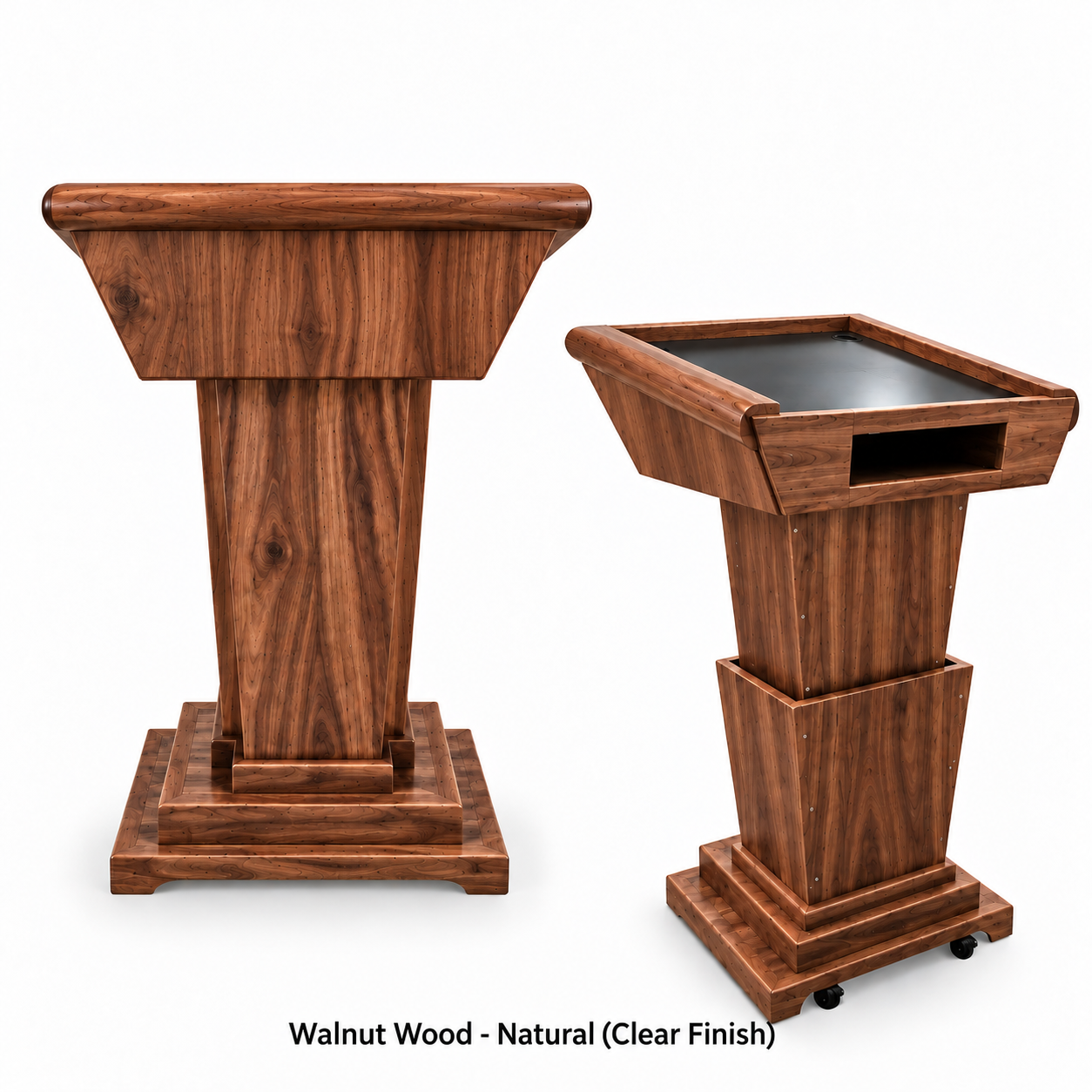 Executive Wood Modern Titan Lift™ Height Adjustable Lectern - TTN435-LIFT