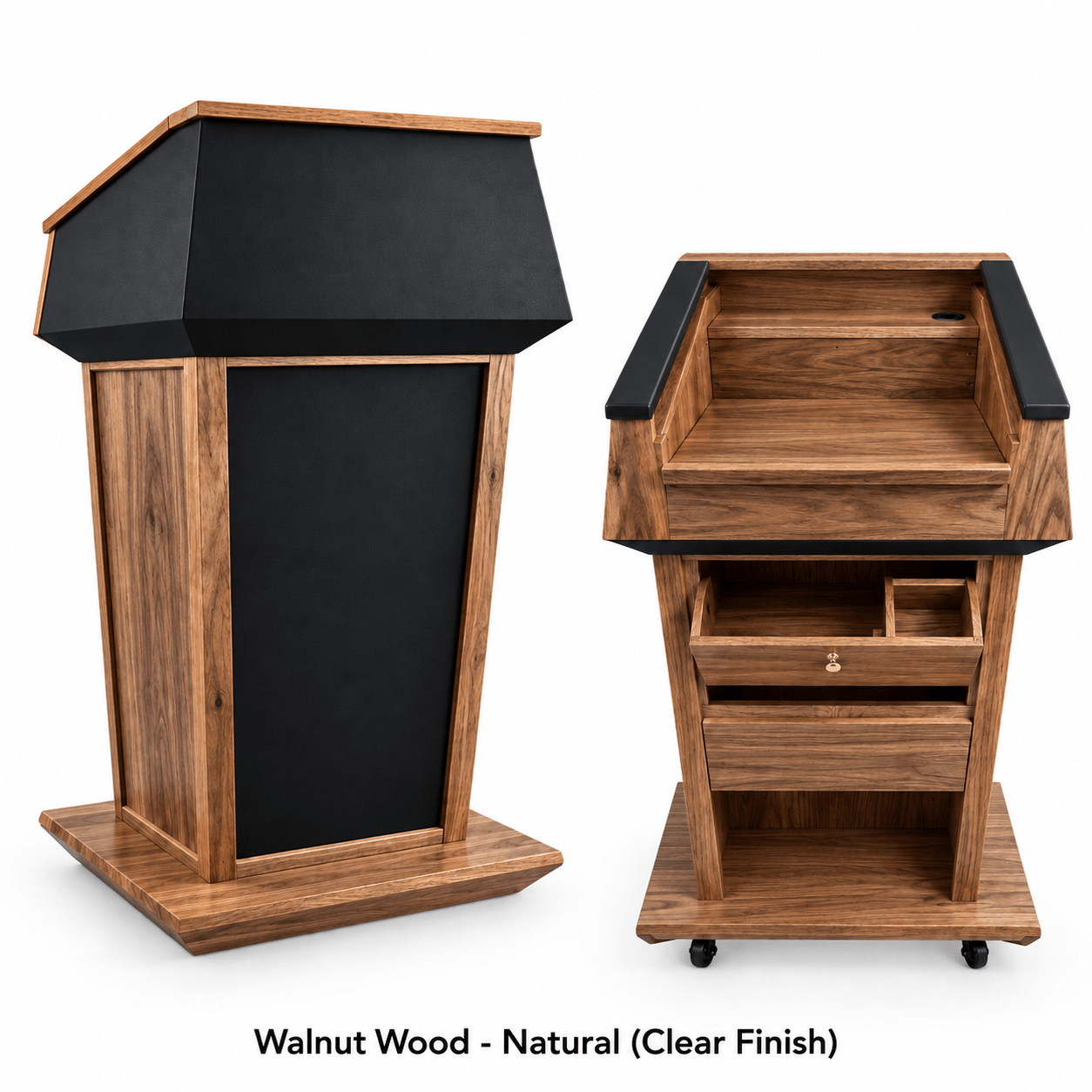 Executive Wood Presidential Plus Evolution™ Sound Lectern with Built-In Audio - PRES900-EV