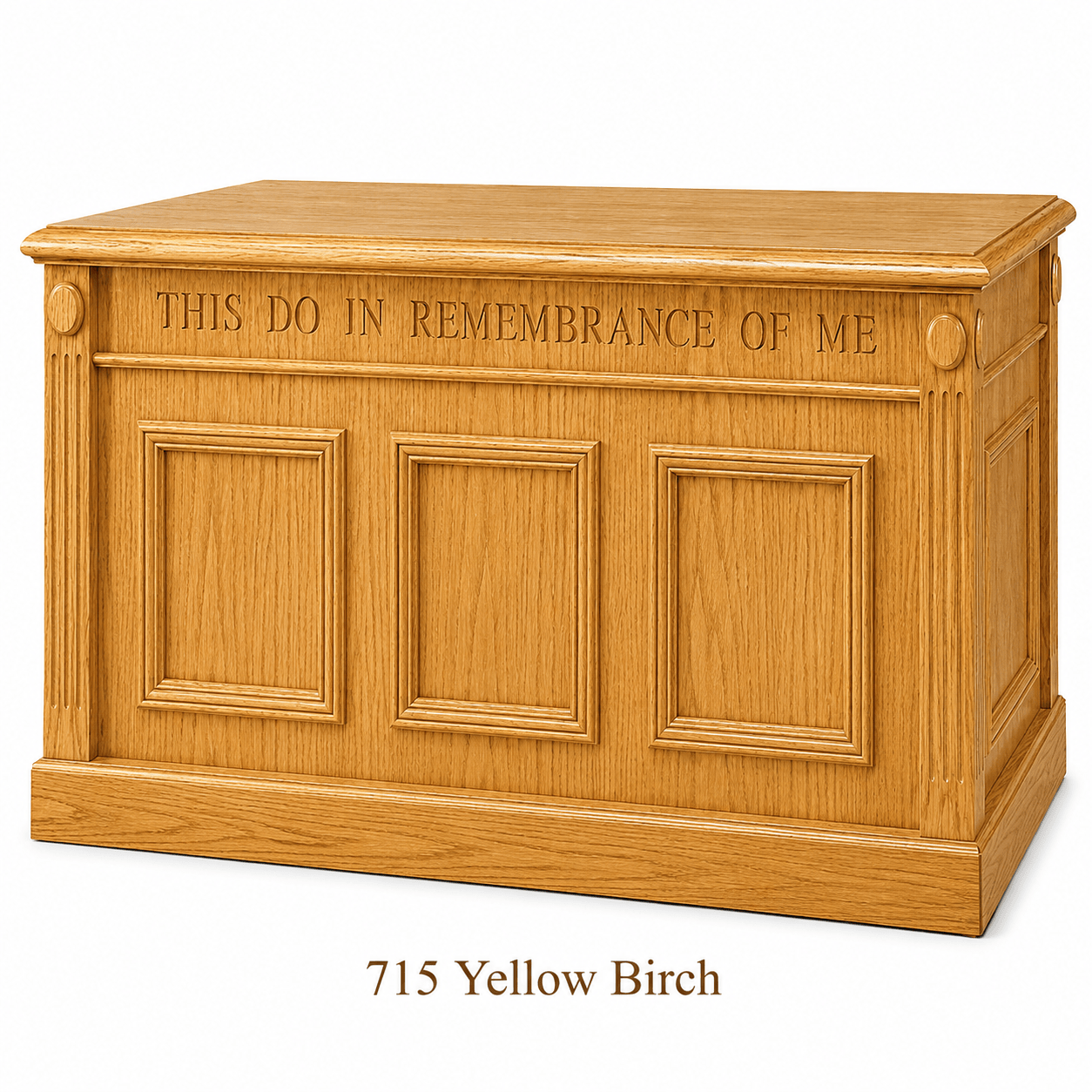 Imperial Woodworks Closed Communion Table with Storage Shelves 60" Wide - TCT-105