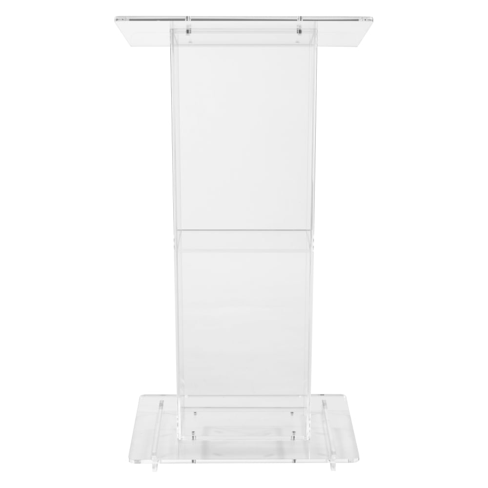 front side of acrylic podium