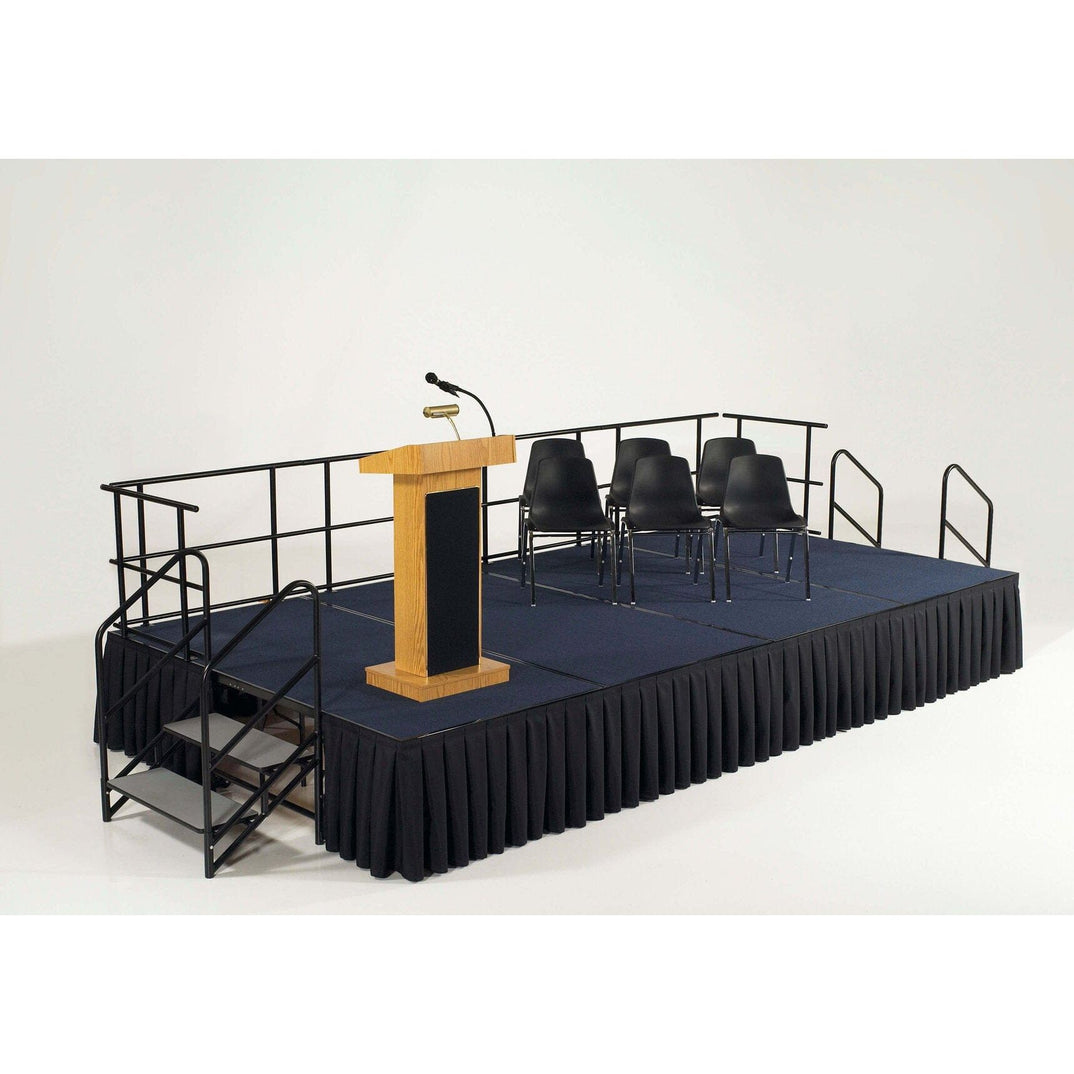 Portable lectern on a stage