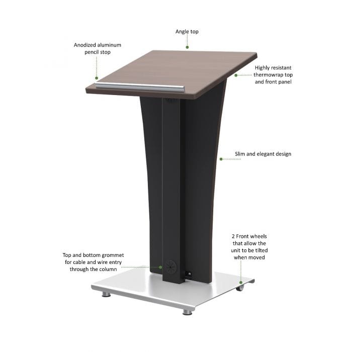AVFI Slim Lectern LEXYZ20-C features