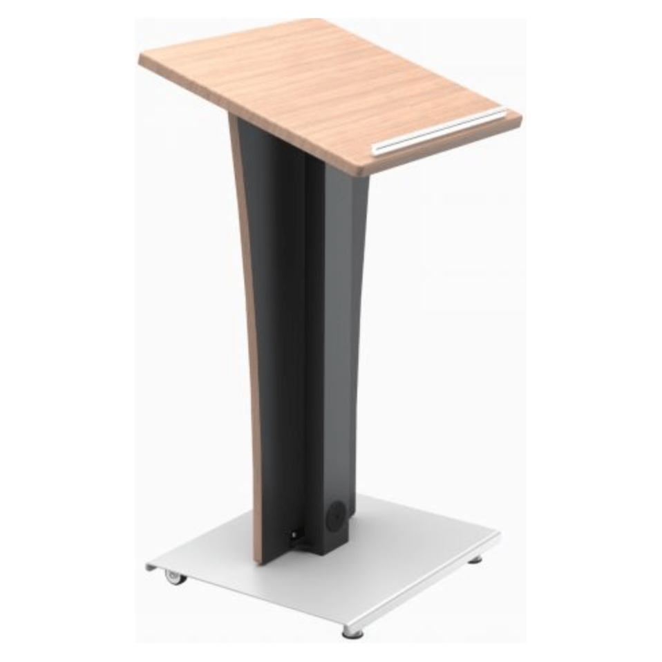 avfi portable podium in river cherry