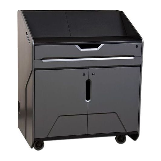 avfi multimedia lectern in shark grey
