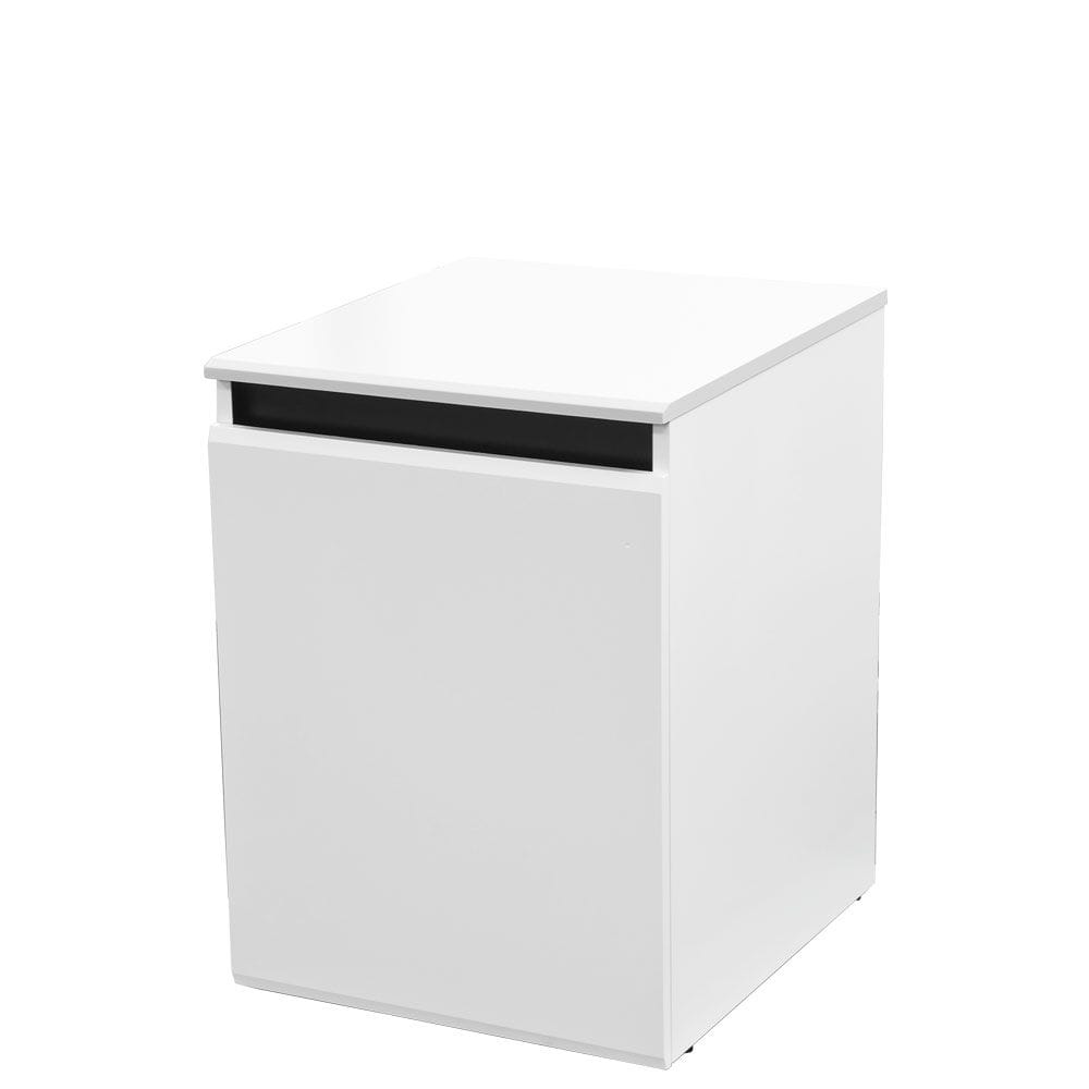 avfi single rack credenza cr1000ex in white front view