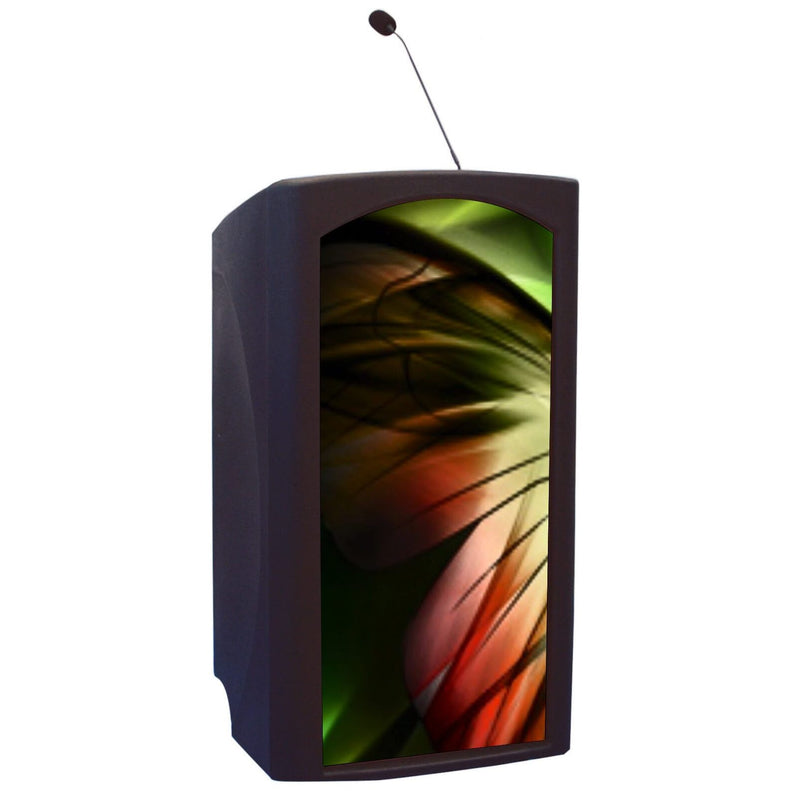 custom podium with microphone