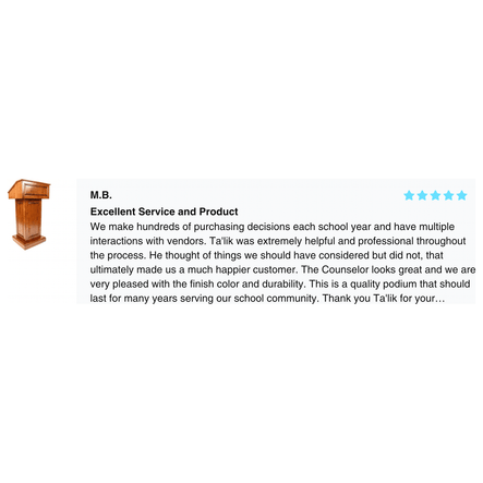 a review of the executive wood counselor lectern