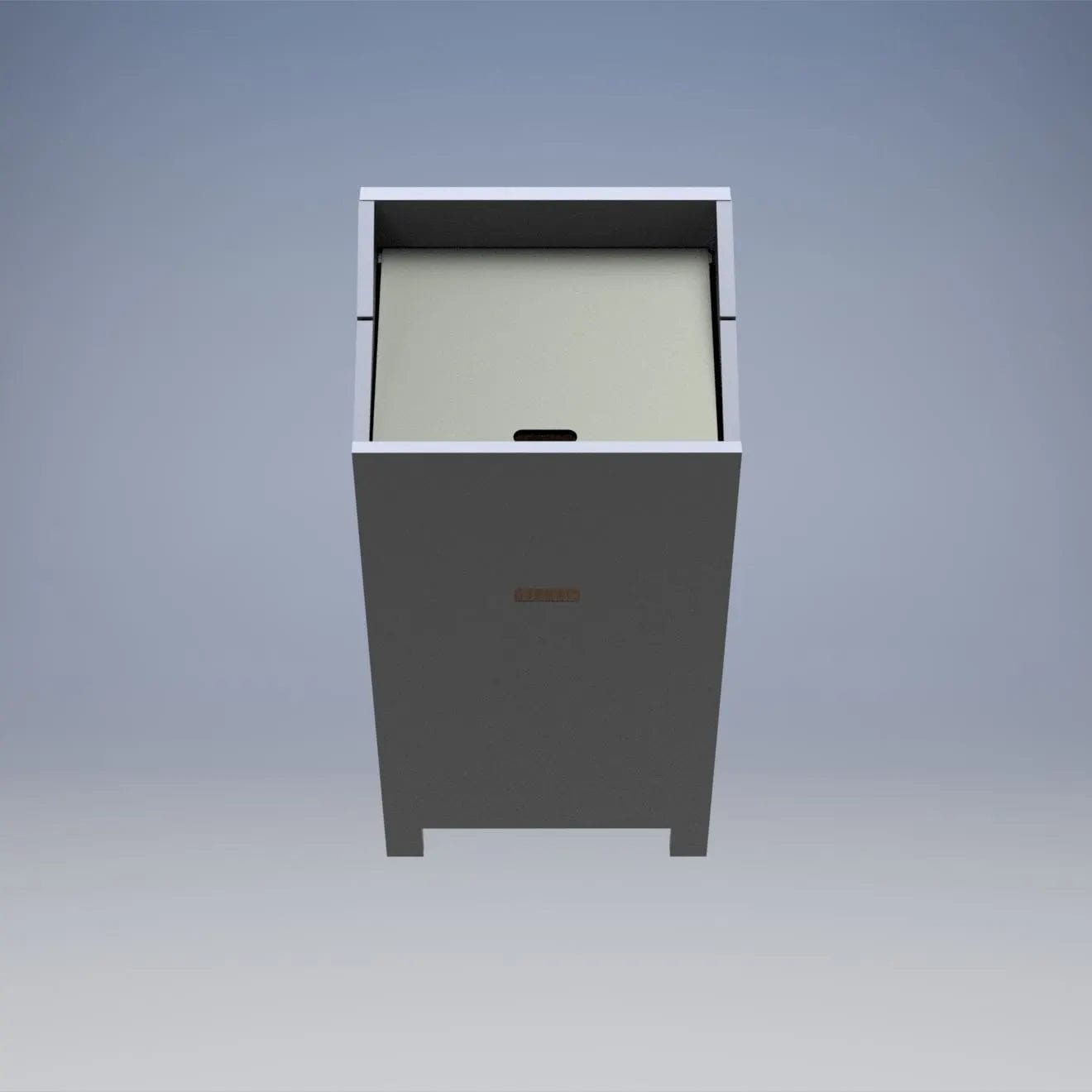 folding podium back side view