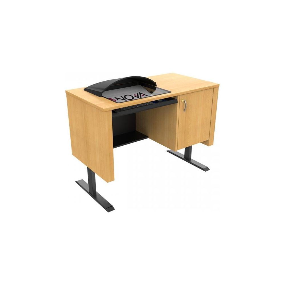 nova solutions height adjustable downview lectern raised to tallest height