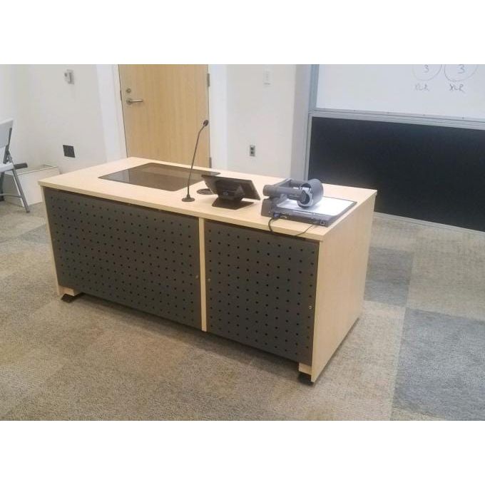 nova solutions teacher podium front view with modesty panels