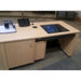 nova solutions downview podium with microphone on work surface