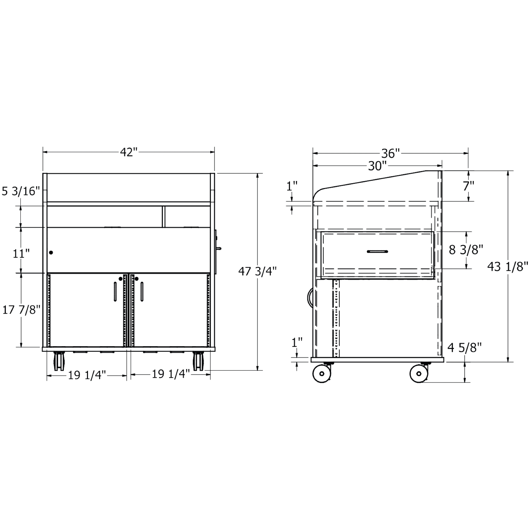 Nova Solutions Privacy Side AV Lectern With Pullout Shelf