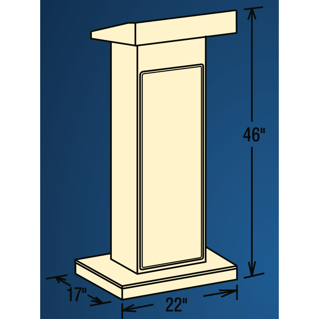 Oklahoma Sound Orator 800X lectern dimensions