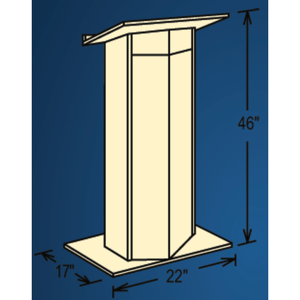 Oklahoma sound lectern dimensions