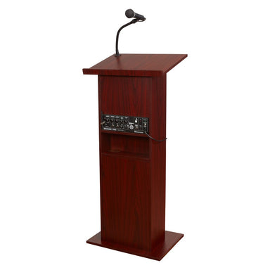 Oklahoma sound lectern with microphone and amplifier