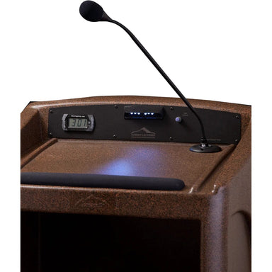 podium with microphone top surface