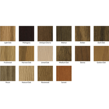 The different wood finishes you can choose 