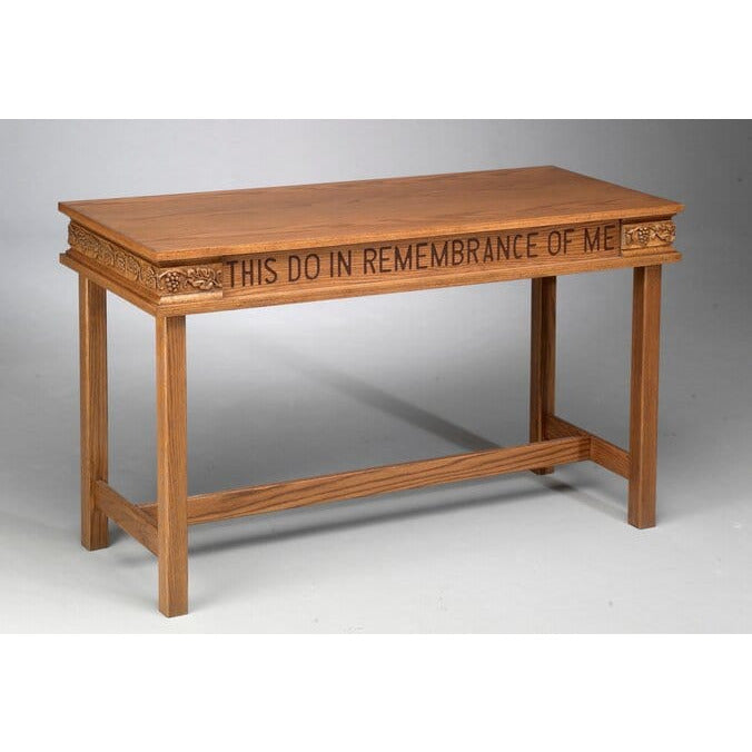 Imperial Woodworks Open Communion Table #505 with Floral and Grapevine ...