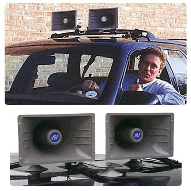 Amplivox Sound Cruiser Car PA System S312 on top of car