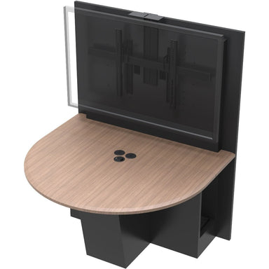AVFI Modular Video Conference Table T3600 T3- round conference table that has a mount on the end.