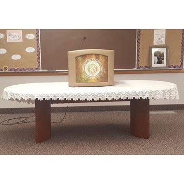 Tabletop lectern sitting on top of table
