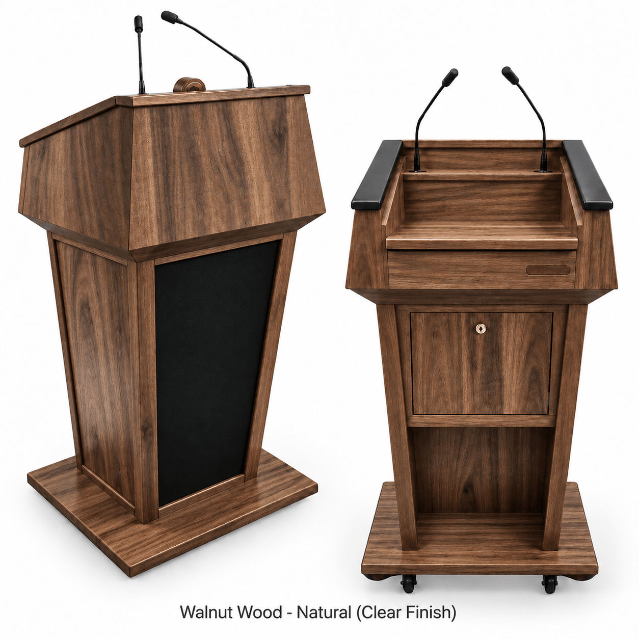Executive Wood Presidential Evolution Podium with Built-In Audio - PRES500-EV