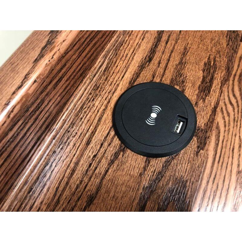 Charging port on a lectern