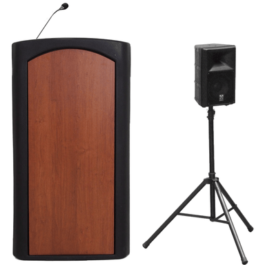Accent Portable Lectern presenter with one external speaker