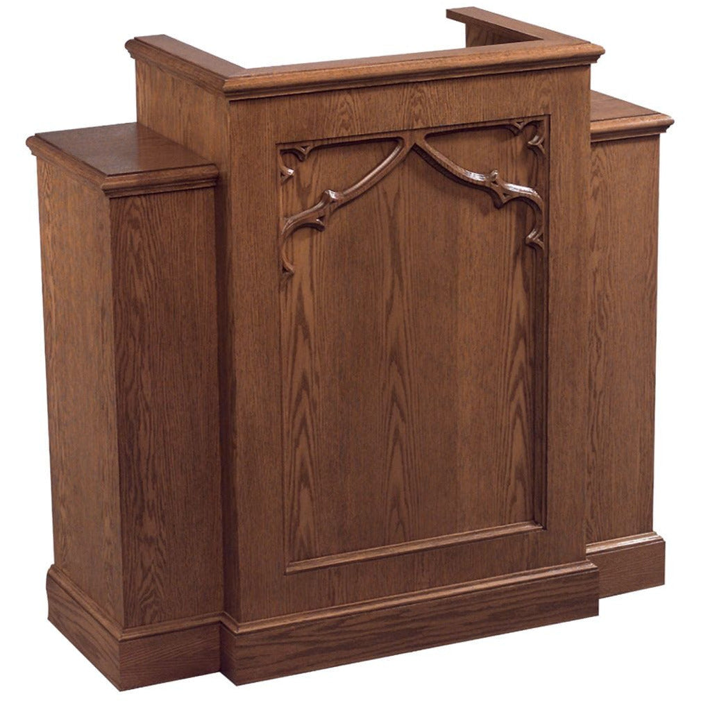 Imperial Woodworks 200 W Wing Wooden Pulpit — Podium Stage
