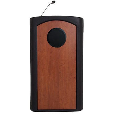 portable presenter podium with microphone and one internal speaker
