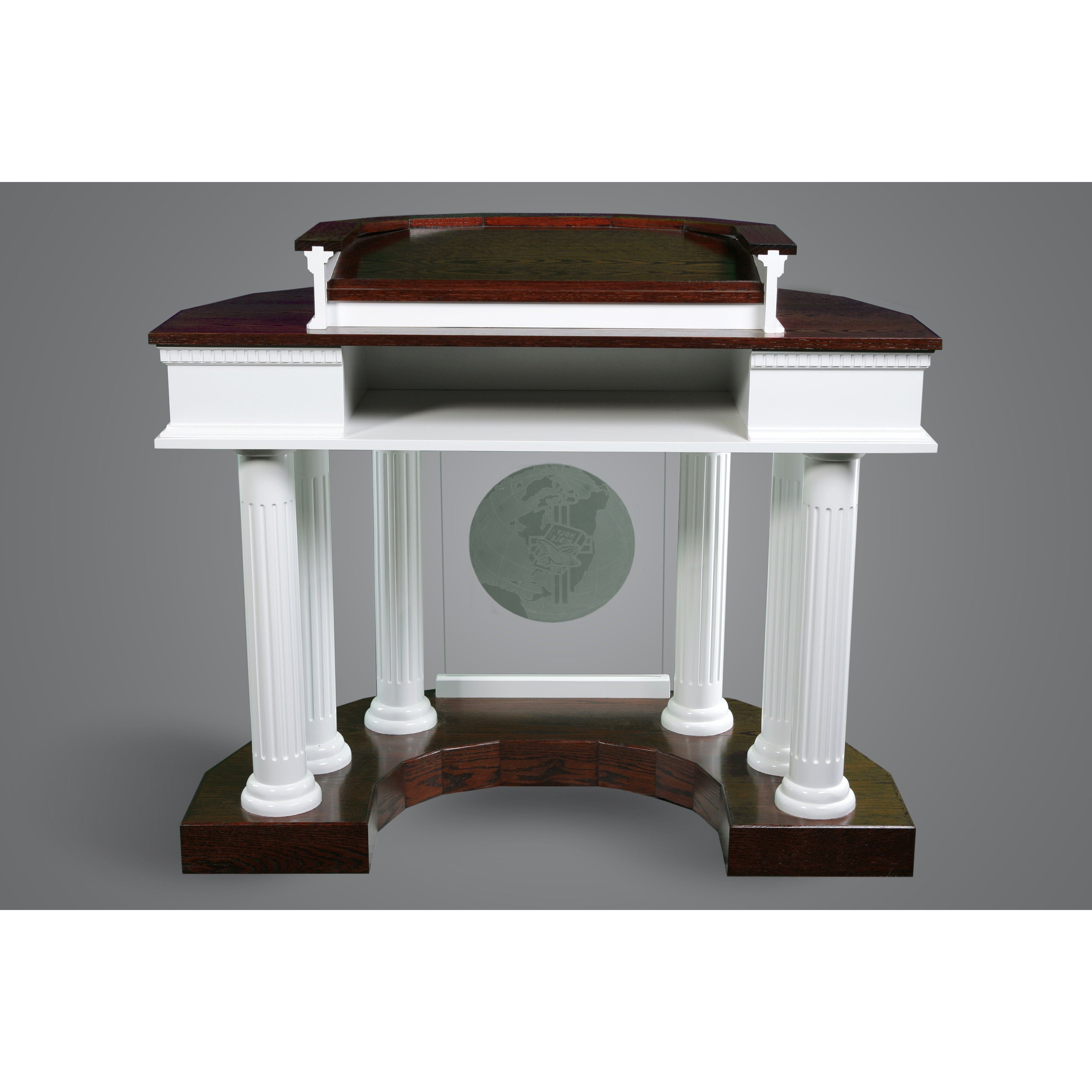 Modern Church Pulpit - church podium with glass, wooden church podium with wheels