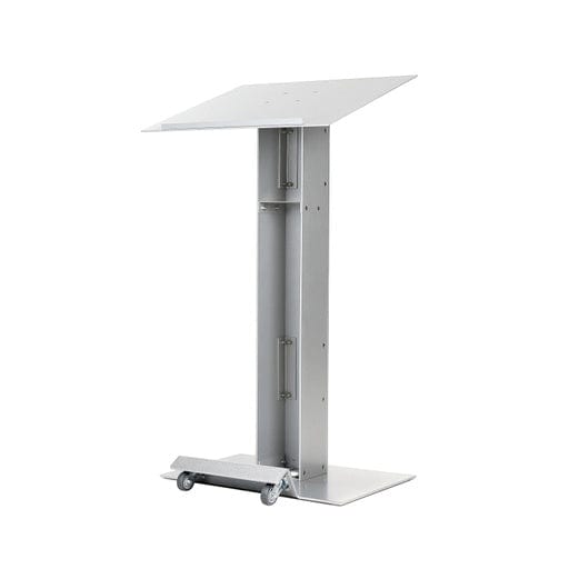 Backside of Urbann Y5 Wood Church Podium with wheels