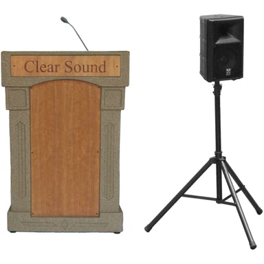 The DaVinci Presenter Podium Lectern w Speaker By Dan James in Beige Granite