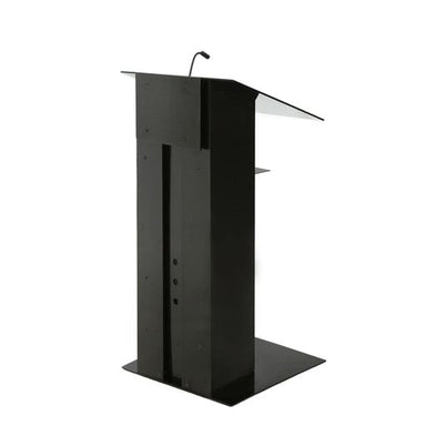 Urbann Portable Black Podium K3 - This exquisite piece would look great in any settings.  The charcoal color will literally kidnap spectator's attention.