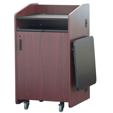 Deluxe Lectern AVFI LE3040 front view with shelf pulled down