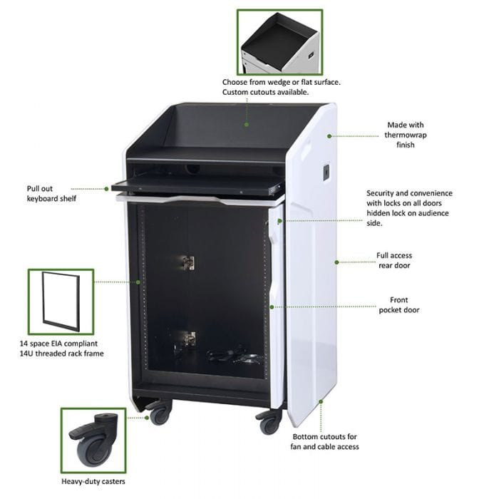 Lex30 High Tech Lectern AVFI LEX30 — Podium Stage