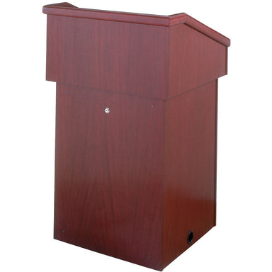 Sound Craft Wooden Podium The Professor-  This wooden podium stand is ideal in any setting.  It is functional, and has all the necessary features for a great presentation.