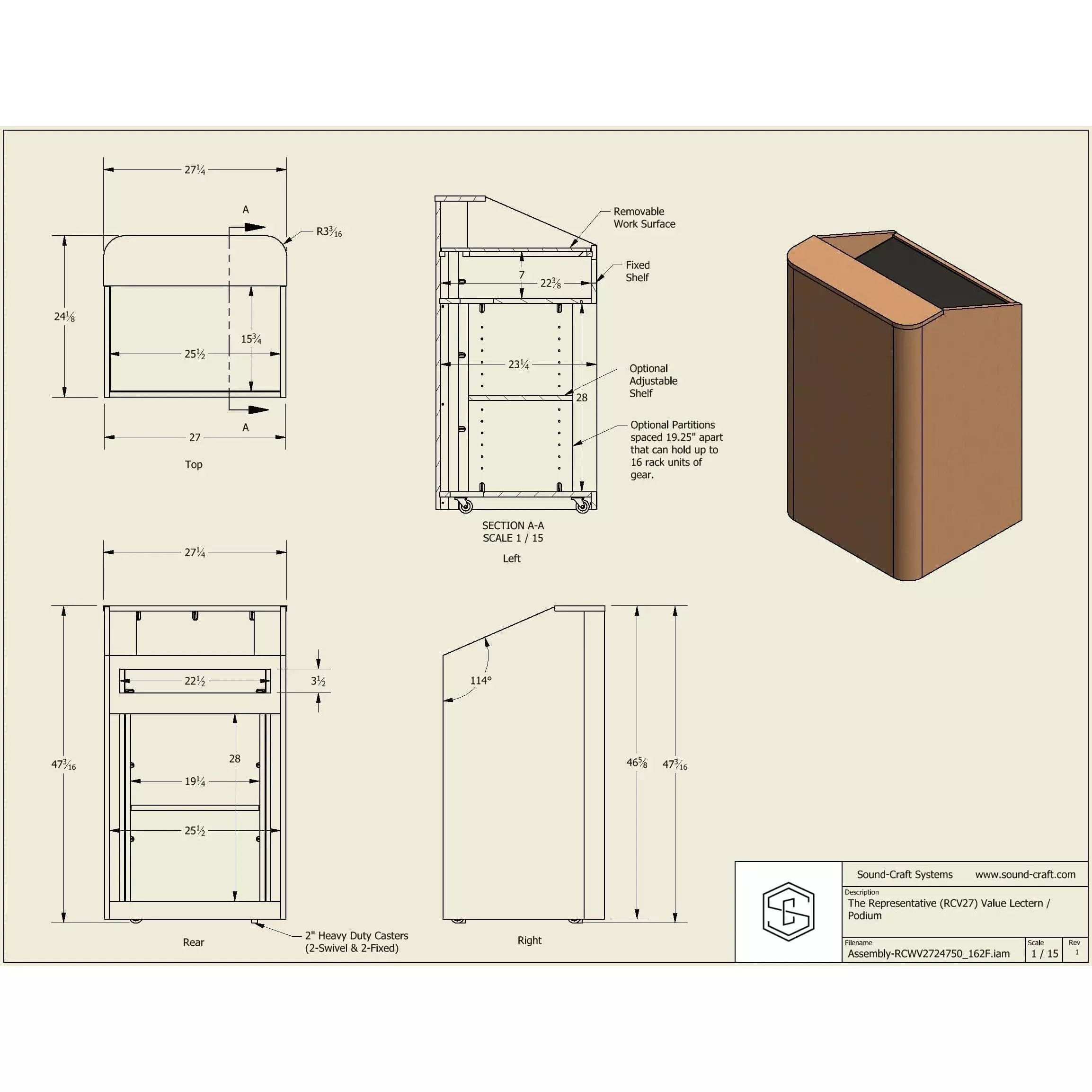 Functional Wooden Lectern The Representative