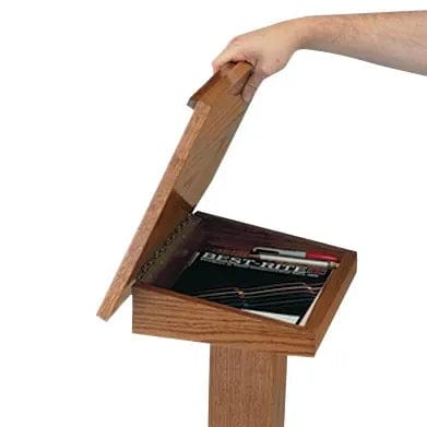 Imperial Woodworks Portable Lift-Lid Lectern T-15 — Podium Stage